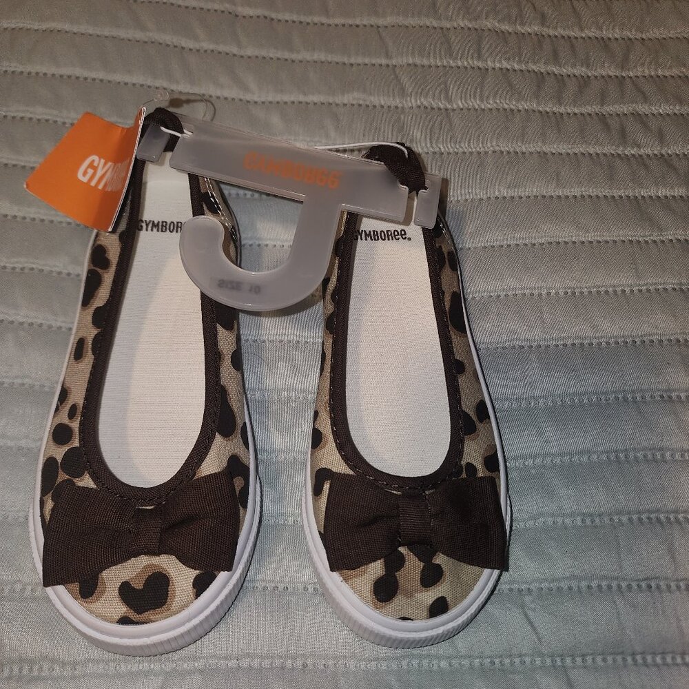 NWT~GYMBOREE~Girls Leopard Print Slip On Skimmers~Sz 10